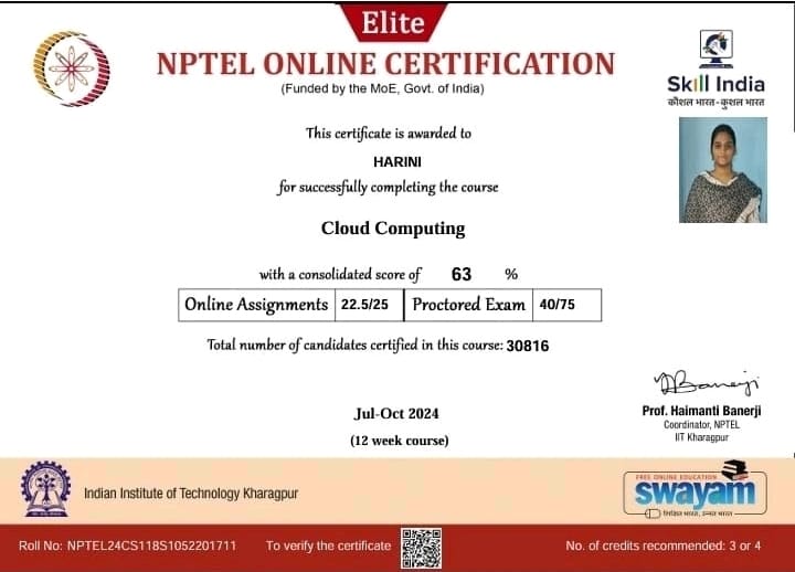 Cloud Computing – NPTEL